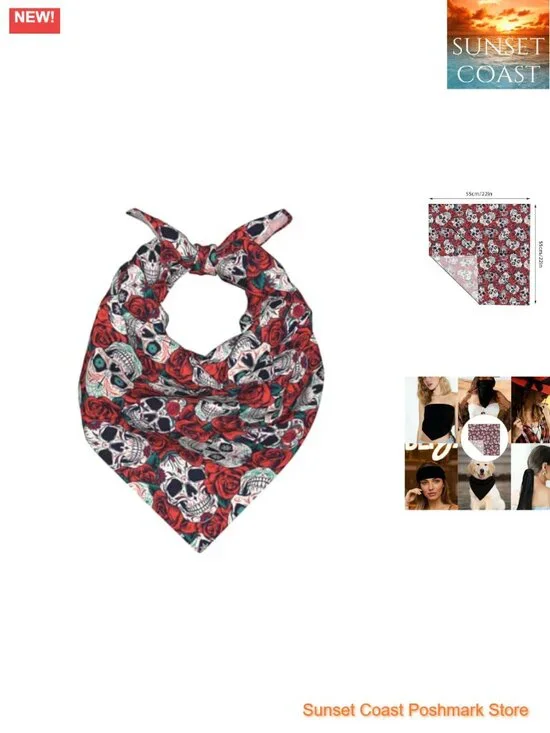 Silky Square Scarf 22x22 Women Faux Silk Neck Scarf Fashion Headscarf