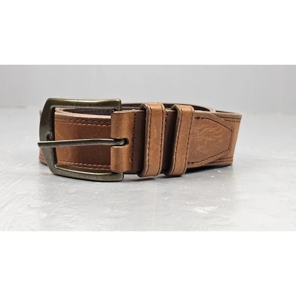 Allen Edmonds Belt Mens Size 42/107‎ Brown Leather 1016571 Made In USA Casual