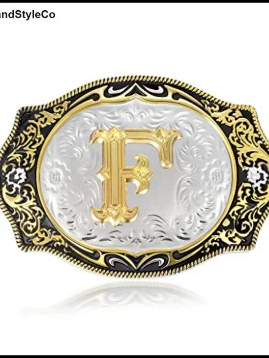 Zinc Alloy Initial Letter Belt Buckle for Standard 1.5