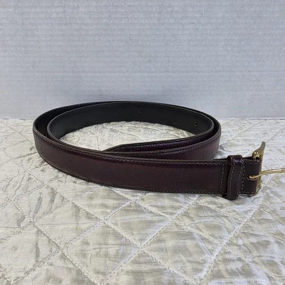 Leegin Genuine Leather Belt Size 44 Made‎ In USA Brass Buckle