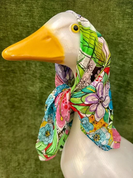 Chico’s 100% Silk Scarf Colorful Floral Botanical Print