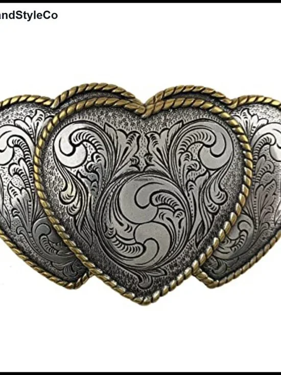 Rhinestone Belt Buckle Fits 1-1/2 inch Belt Strap