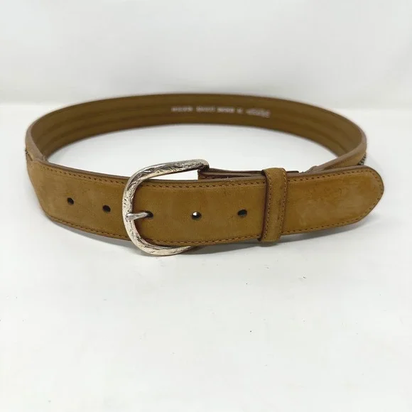 Nocona‎ Belt Co Leather Belt Mens 36 Tan Southwestern Woven Inlay Cowboy