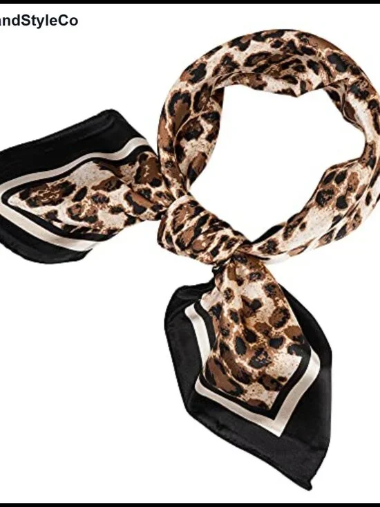 Silk Like Scarf Women's Fashion Large Square Satin Headscarf Headdress 24x24