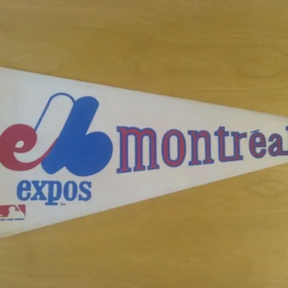 Vintage 60s Montreal Expos MLB Pennant Flag