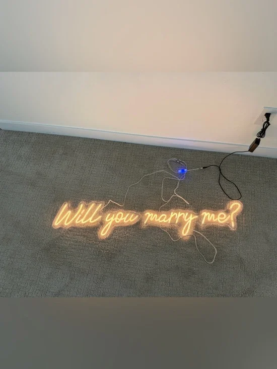 Warm White Script Neon Sign 