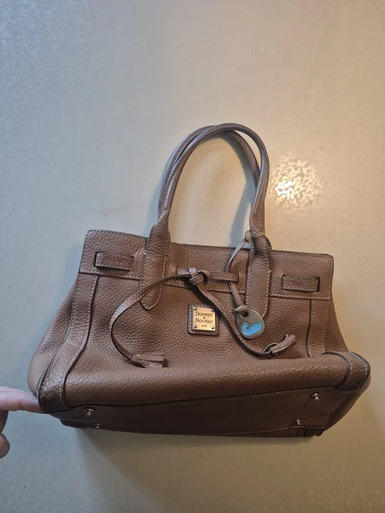 Dooney & Bourke Brown Pebbled Leather Satchel