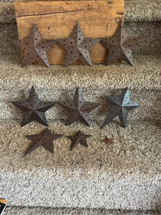 Rustic Brown Metal Star decor