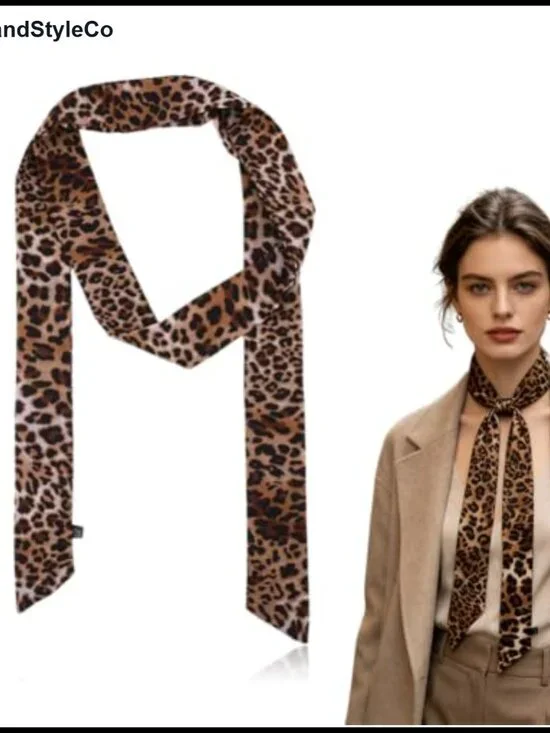 Extra Long Polka Dot Scarf Silky Satin Neck Scarf 55 Inch