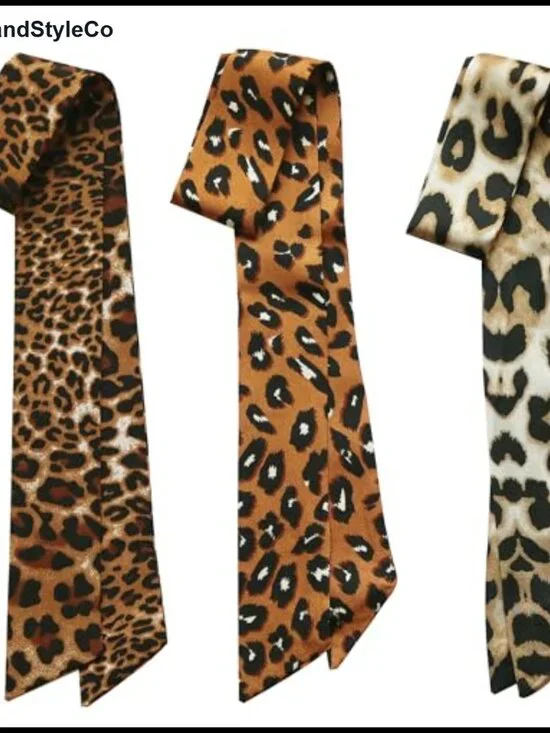 Women's Fashion Scarf Silk Satin Skinny Wrap for Hair Bag Neck