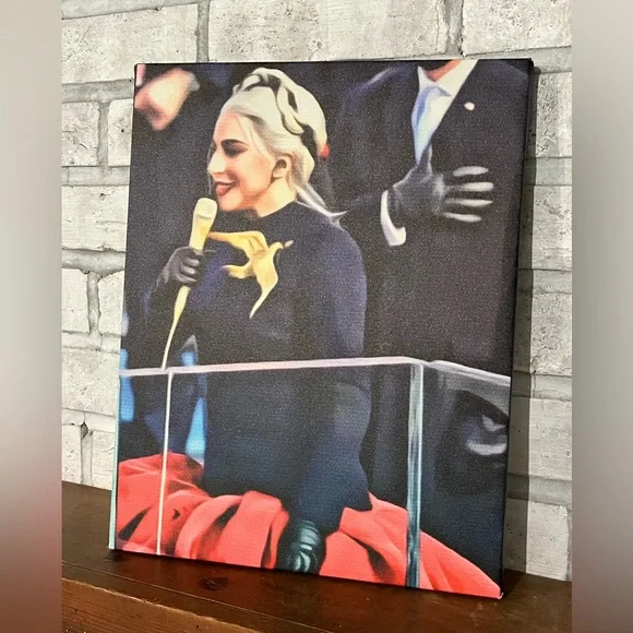 Canvas Photo Print of Lady Gaga‎ at Presidential Inauguration 11 x 14
