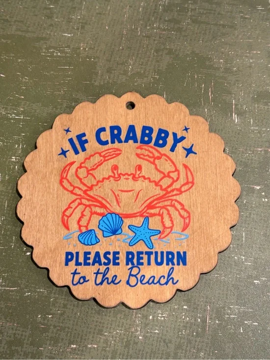 If Crabby Please Return to the Beach Wall Decor - ornament