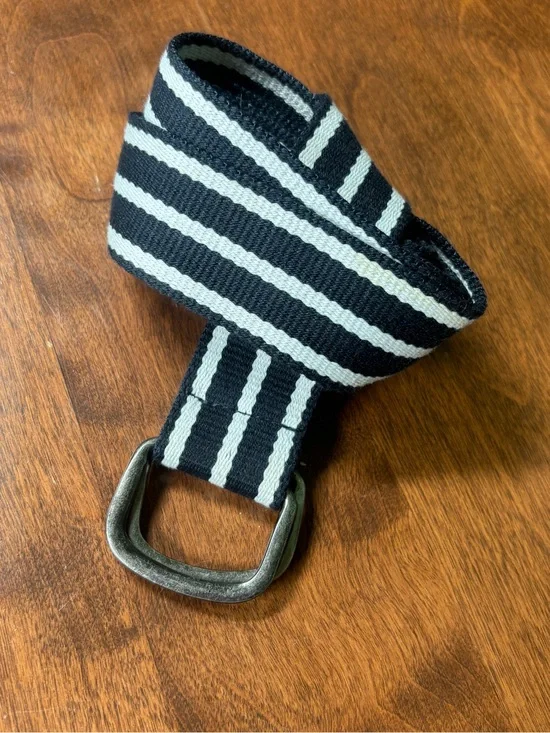 Classic Striped Canvas Web Belt for Men