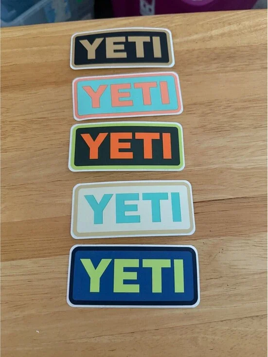 Set Of 5 YETI Stickers