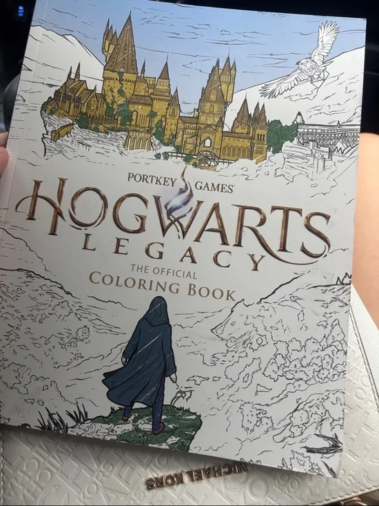 Hogwarts Legacy Official Coloring Book - White & Gold Accents