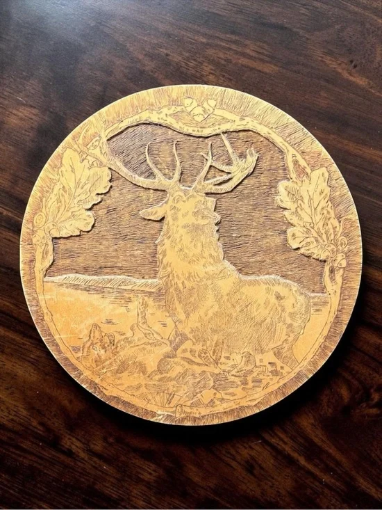 FLEMISH ART CO. Wooden Elk Plaque #854