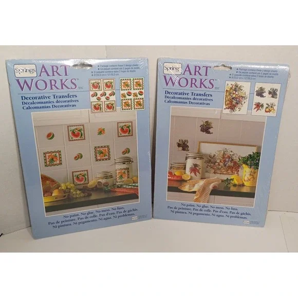 Vintage‎ Springs Art Works Decorative Transfers Lot NOS Fruits And Vegetables