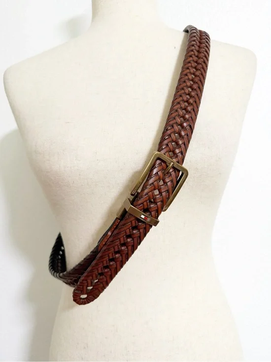 Tommy Hilfiger Synthetic Leather Braided Belt Size L 38/40