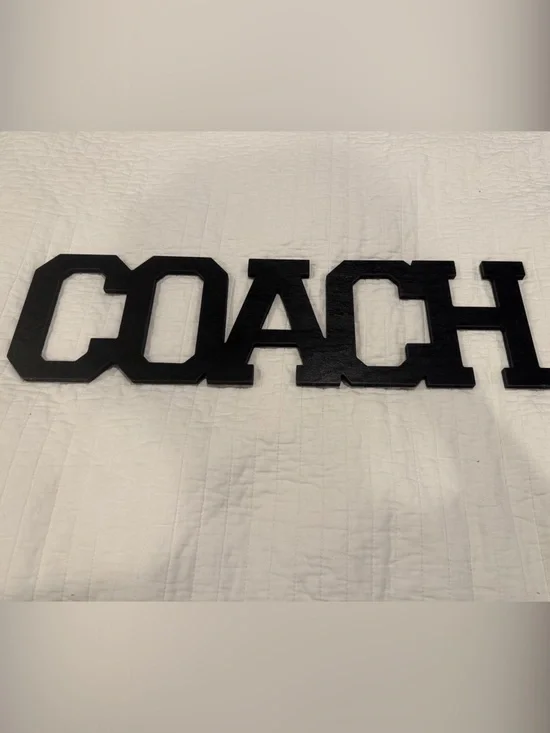 Coach Black Wall Lettering Décor