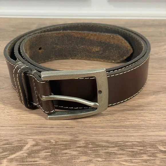 Timberland Mens Brown Leather Belt Size 42
