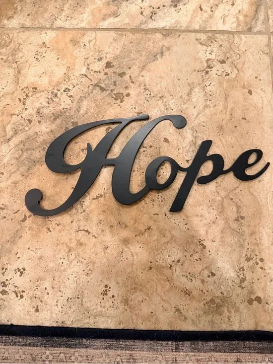 Hope Script Wall Decor - Black