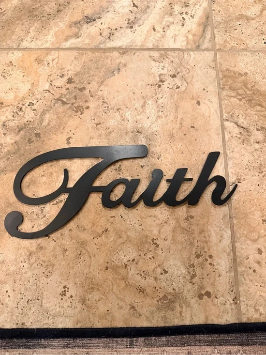 Faith Wall Sign - Black Script Home Wall Decor
