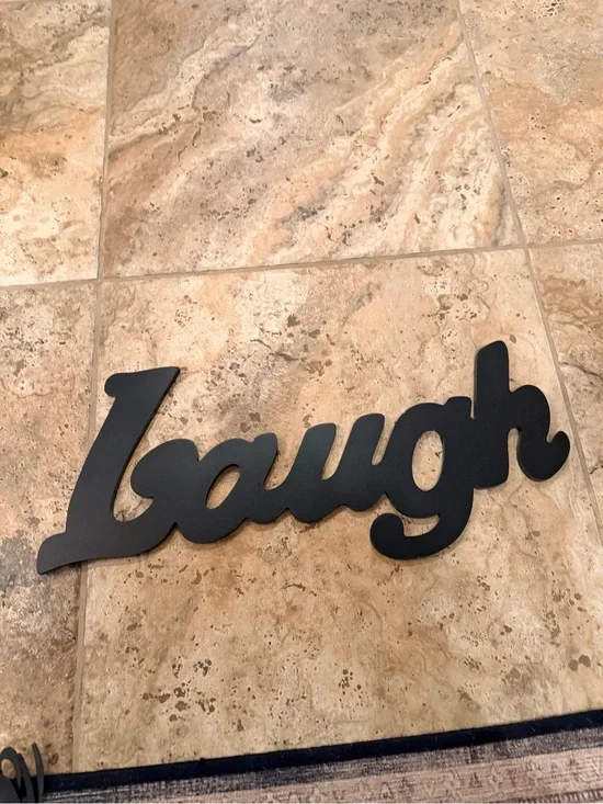 Laugh Script Wall Word - Black Home Wall Decor