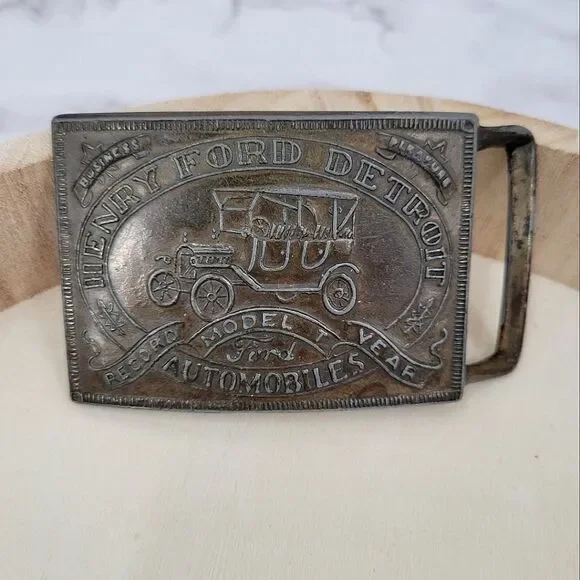 HENRY Ford Detroit Model T Belt Buckle Vintage