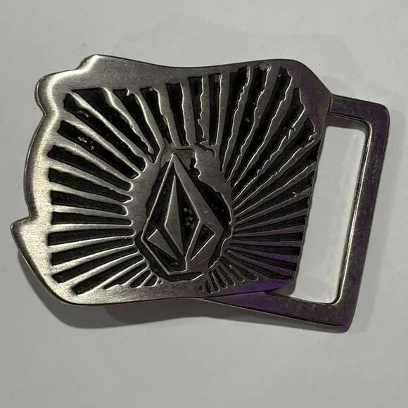 Vintage 00s Y2K Volcom Skateboards Belt Buckle Skater Skateboarding Skate Grunge