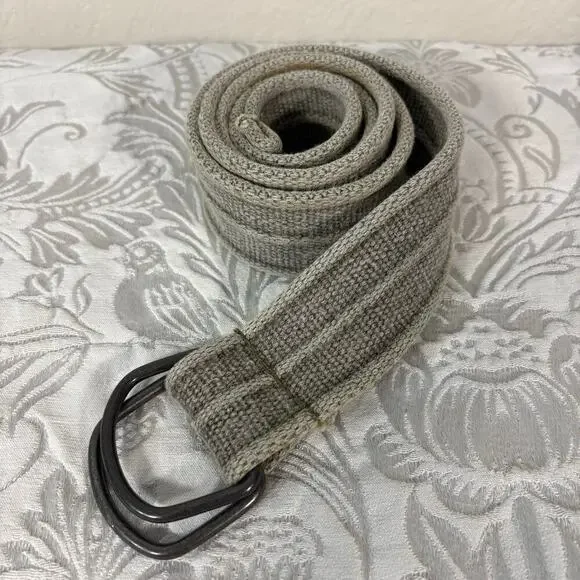 COTTON CANVAS Belt Unisex Pistachio Green Sz L Masculine Androgynous Work Wear