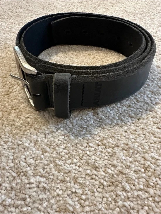 Ariat Men's Distressed Black Leather Western Belt Size 42 (47