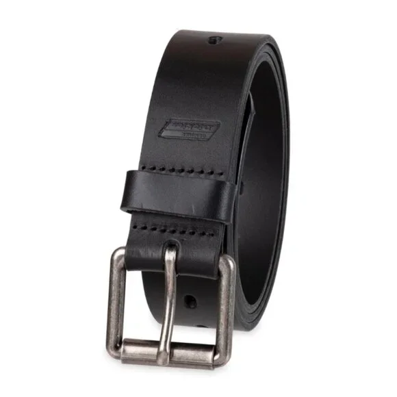 Genuine Dickies Men's Black Fully Adjustable Perforated Leather Belt 34