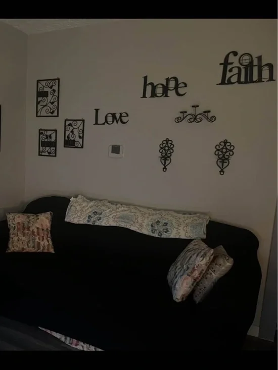 Decorative Wall Word and Scroll Set - Black -