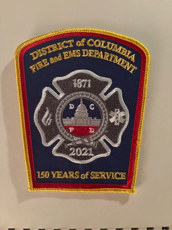 District of Columbia Fire and EMS Department Wall Patch - 150th Years of Service