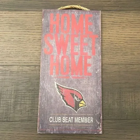 NFL arizona cardinals distressed wooden sign
