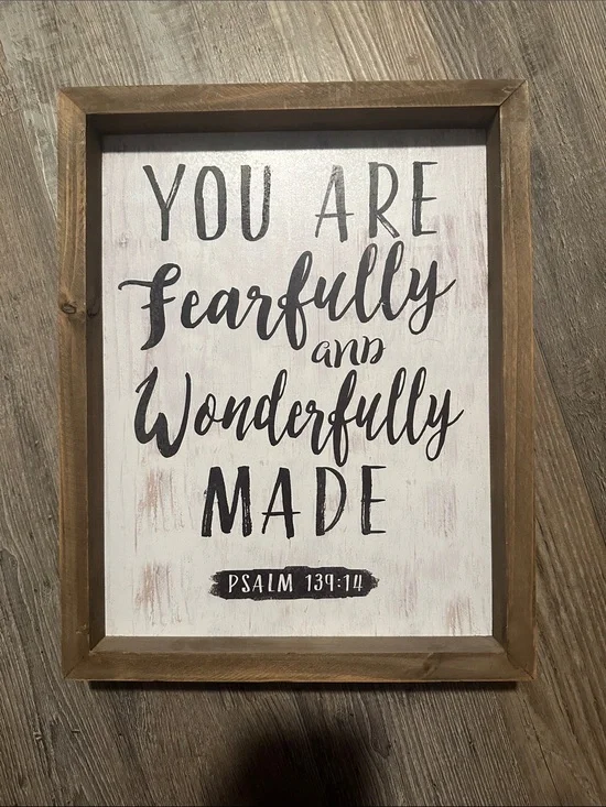 You Are Fearfully and Wonderfully Made Wall Sign