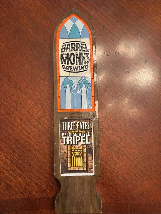 Barrel of Monks Brewing Blue and Orange Wall Plaque by