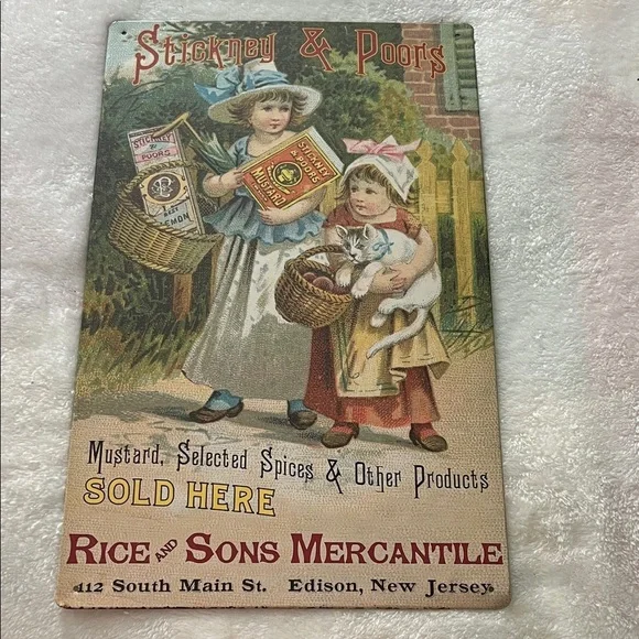 Stickney & Poor's Vintage Advertisement Metal Sign Poster