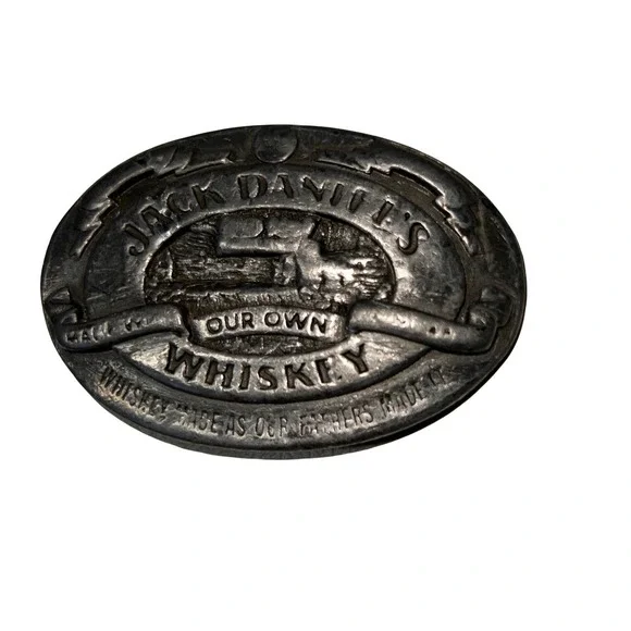 Vintage 1989 Jack‎ Daniels Silver Belt Buckle Bergamot Buckle Co.