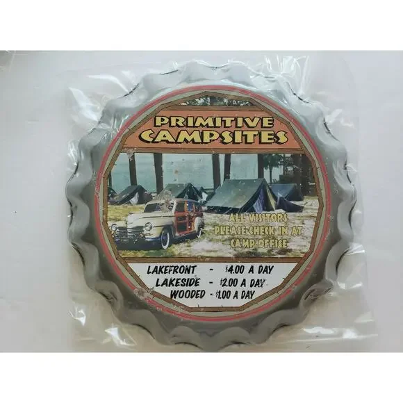 Bottle Cap Primitive Campsite Vintage Rustic Retro Metal Ohio‎ Wholesale Inc