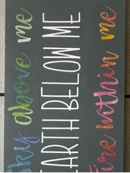Inspirational Wall Art with Colorful Text