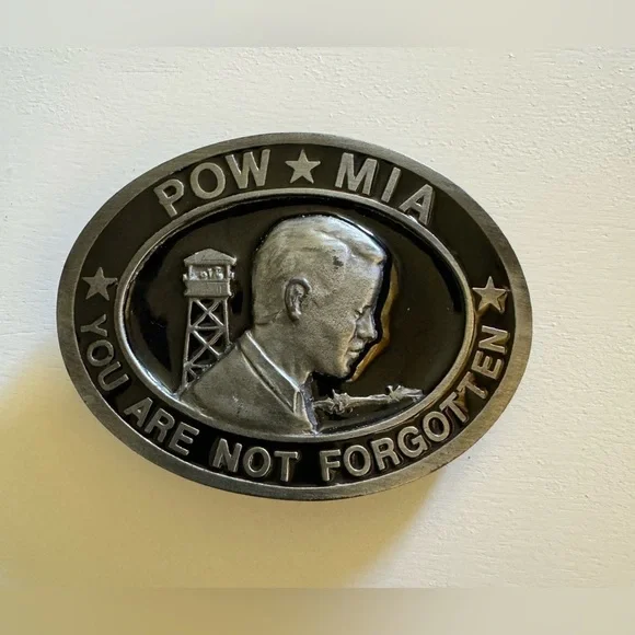 POW MIA You Are Not Forgotten Belt Buckle