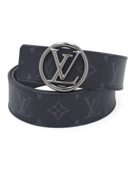Louis Vuitton Ceinture LV Circle Black Monogram Eclipse Reversible Belt 85/34