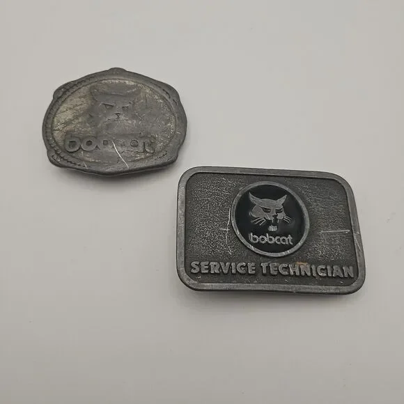 Lot of 2 Bobcat Belt Buckles