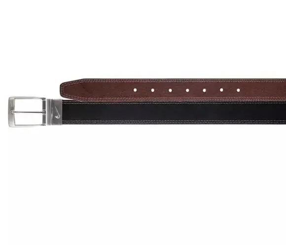 $45 NWOT Nike Men's Double Row Stitch Reversible Golf Belt Black/brown XL