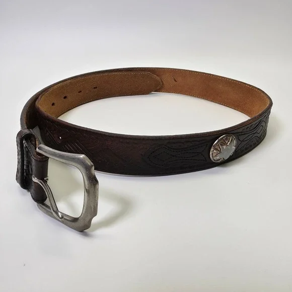 Vintage Justin Western Belt Mens 31