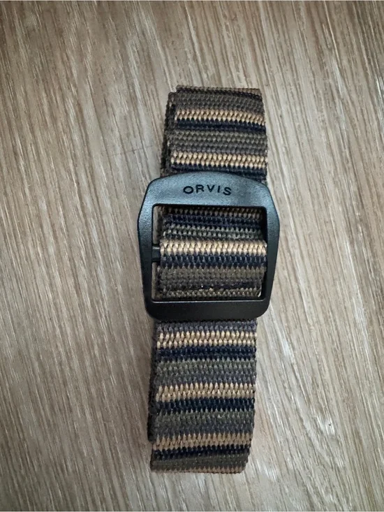 Orvis Web Belt Size 40 Camo Stripe Adjustable Military Outdoor Hiking Fishing l