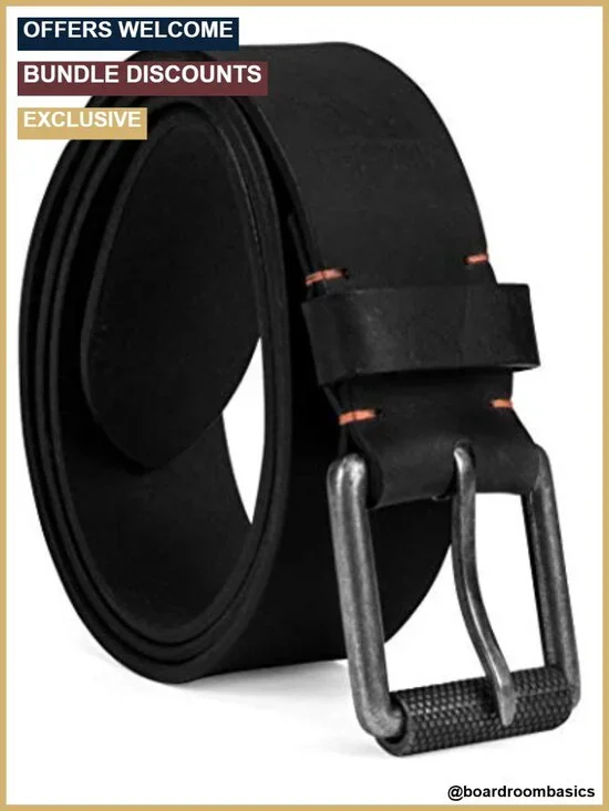Men's Genuine Leather Heavy Duty Work Belt