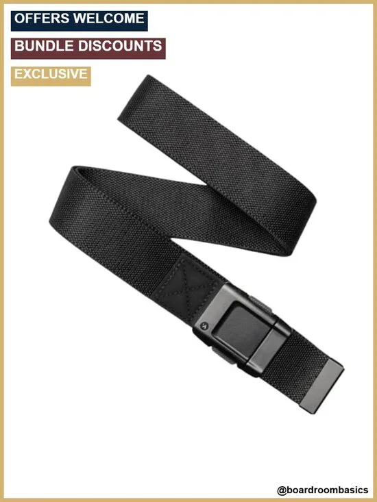 Unisex Stretch Belt Recycled Polyester Nylon Ratchet Buckle Adjustable