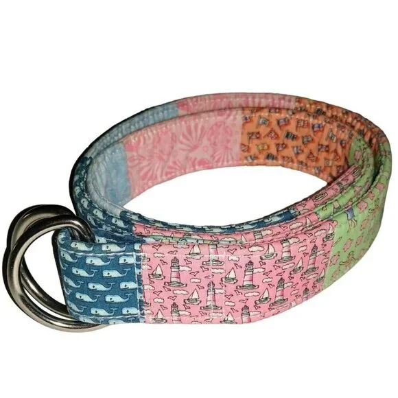 Vineyard Vines Patchwork D Ring Nautical Belt Size M